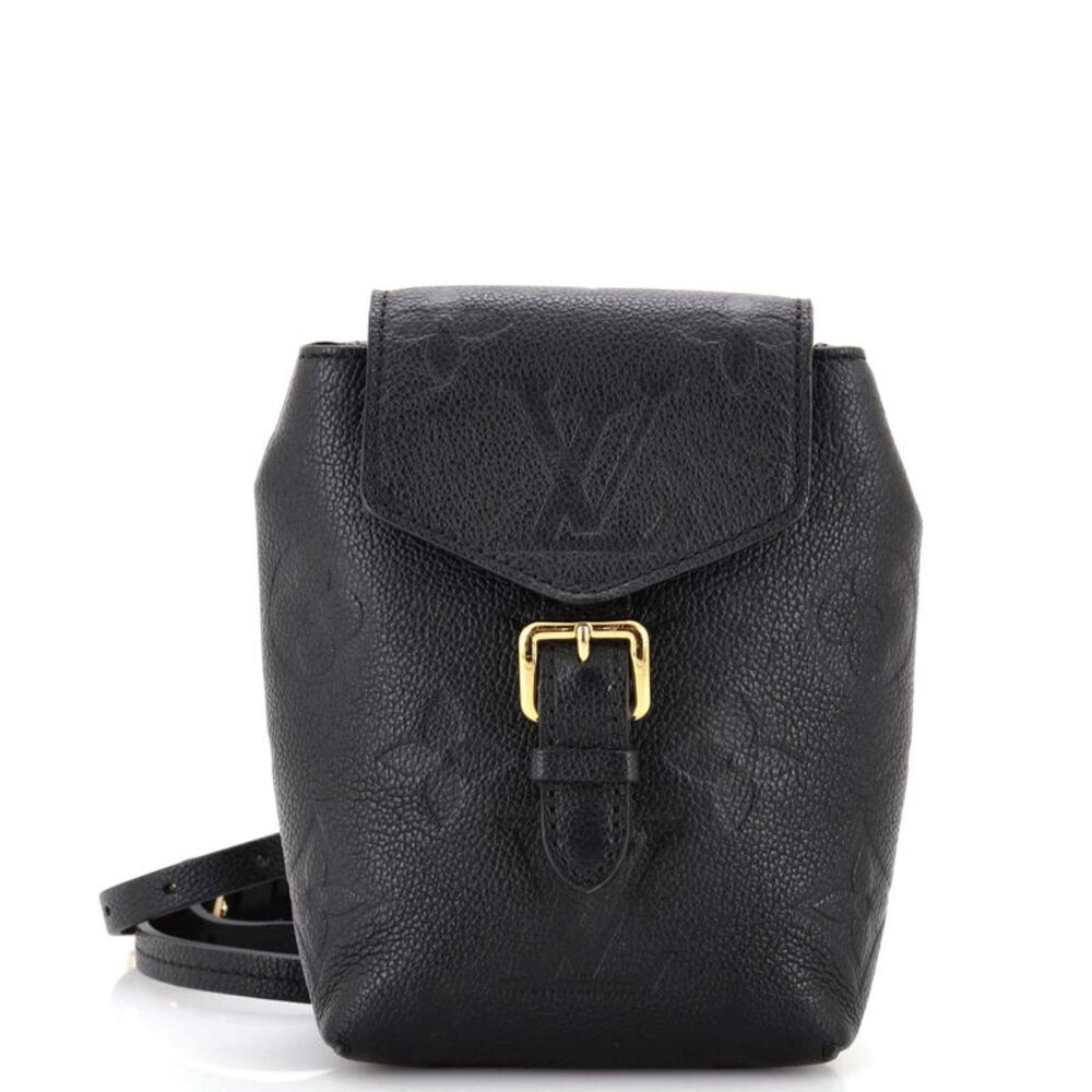 Louis Vuitton Black Leather Backpack